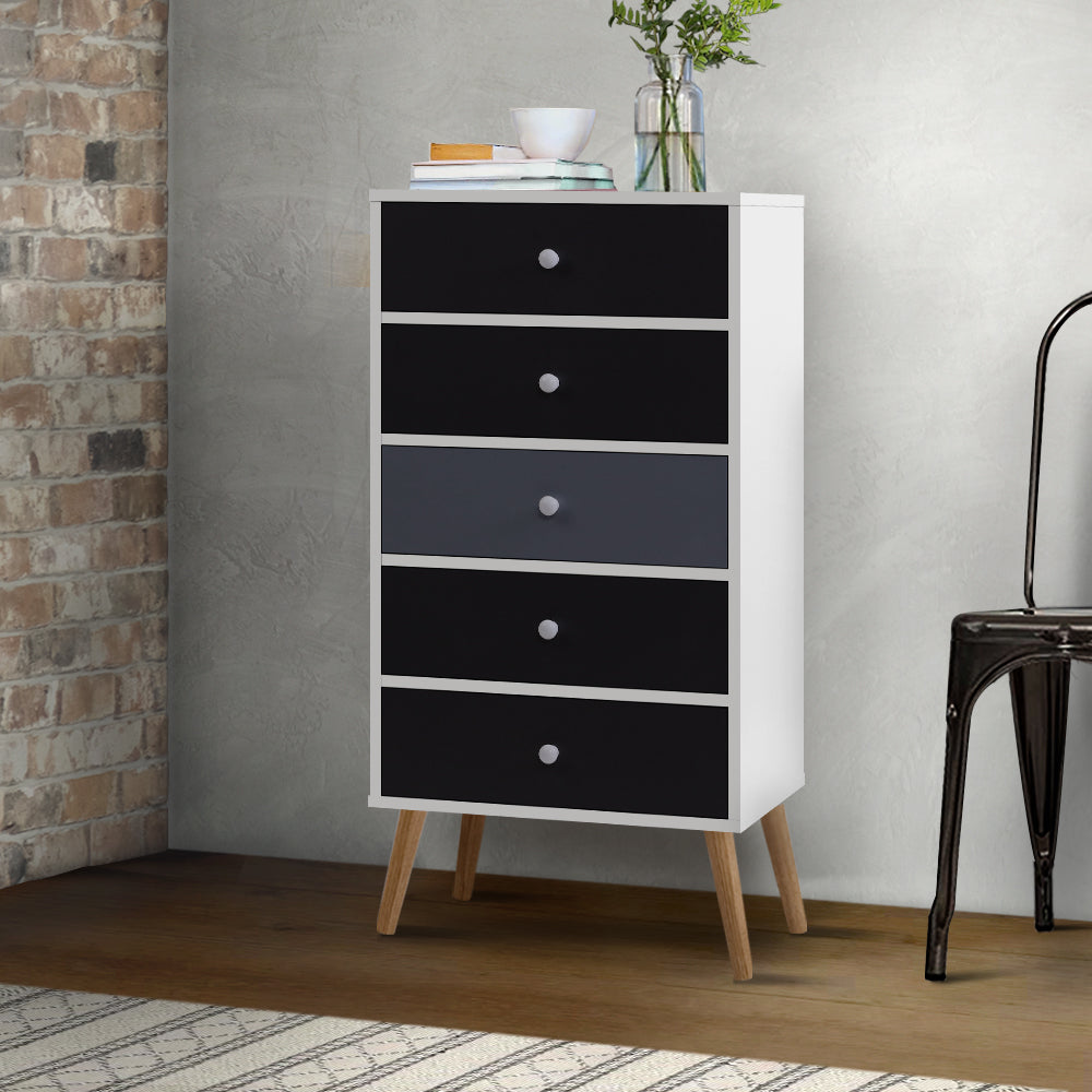 Artiss 5 Chest of Drawers - BONDS White-7