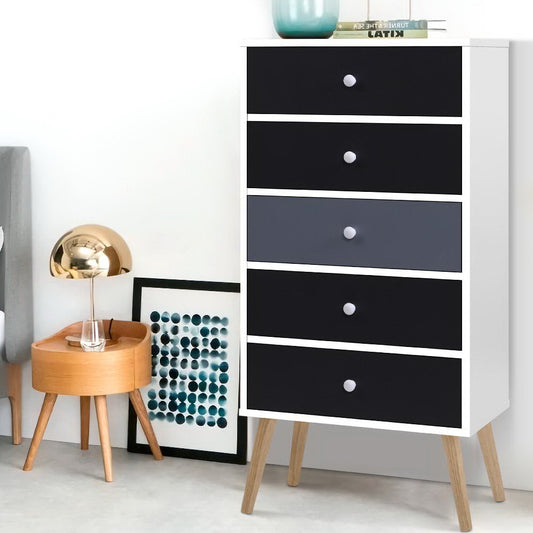 Artiss 5 Chest of Drawers - BONDS White-0