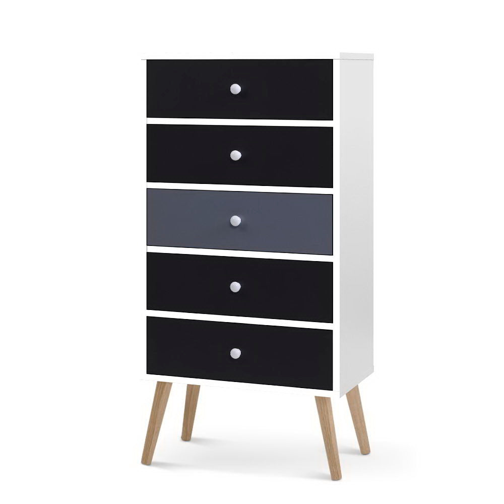 Artiss 5 Chest of Drawers - BONDS White-6