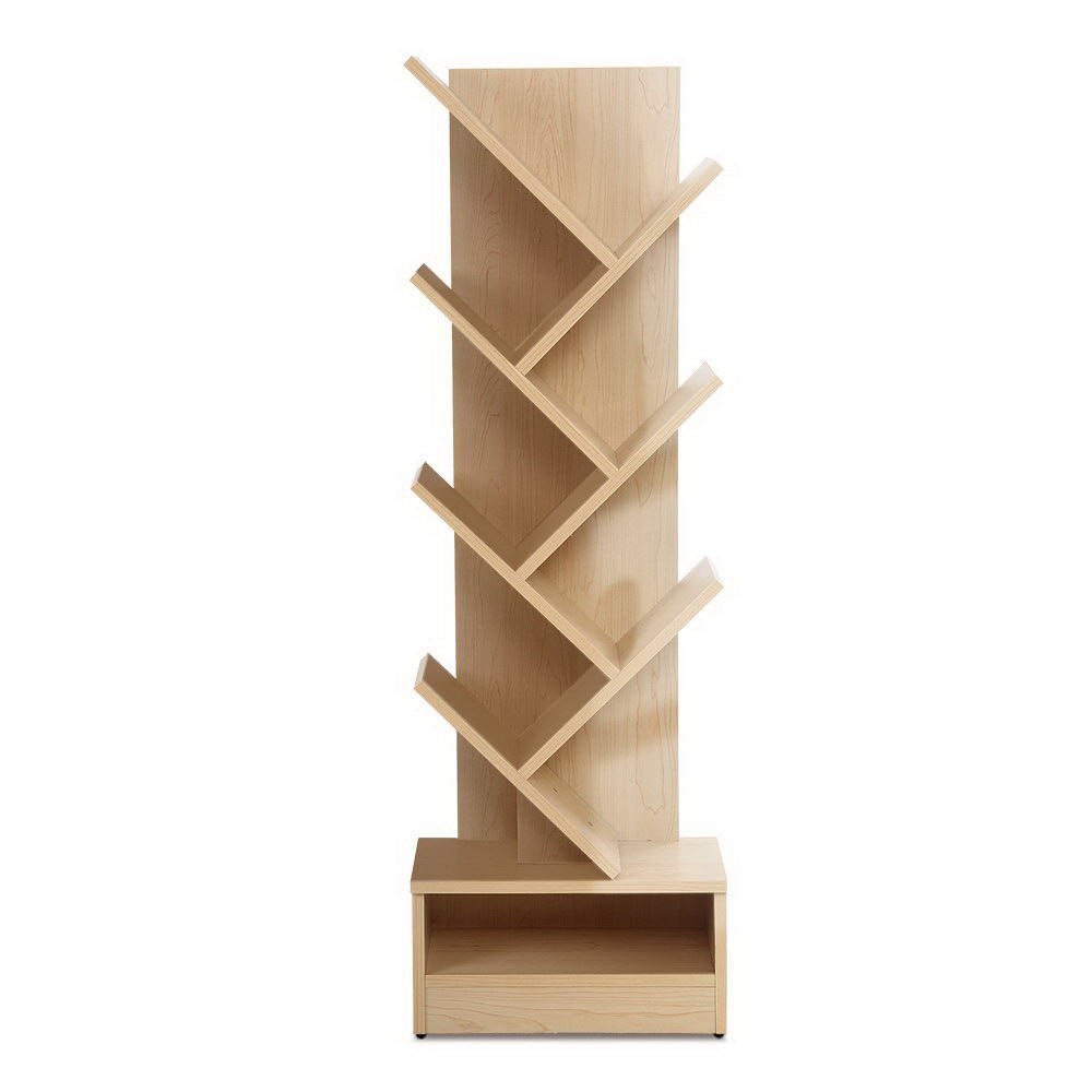 Artiss Tree Bookshelf 7 Tiers - ECHO Oak-0