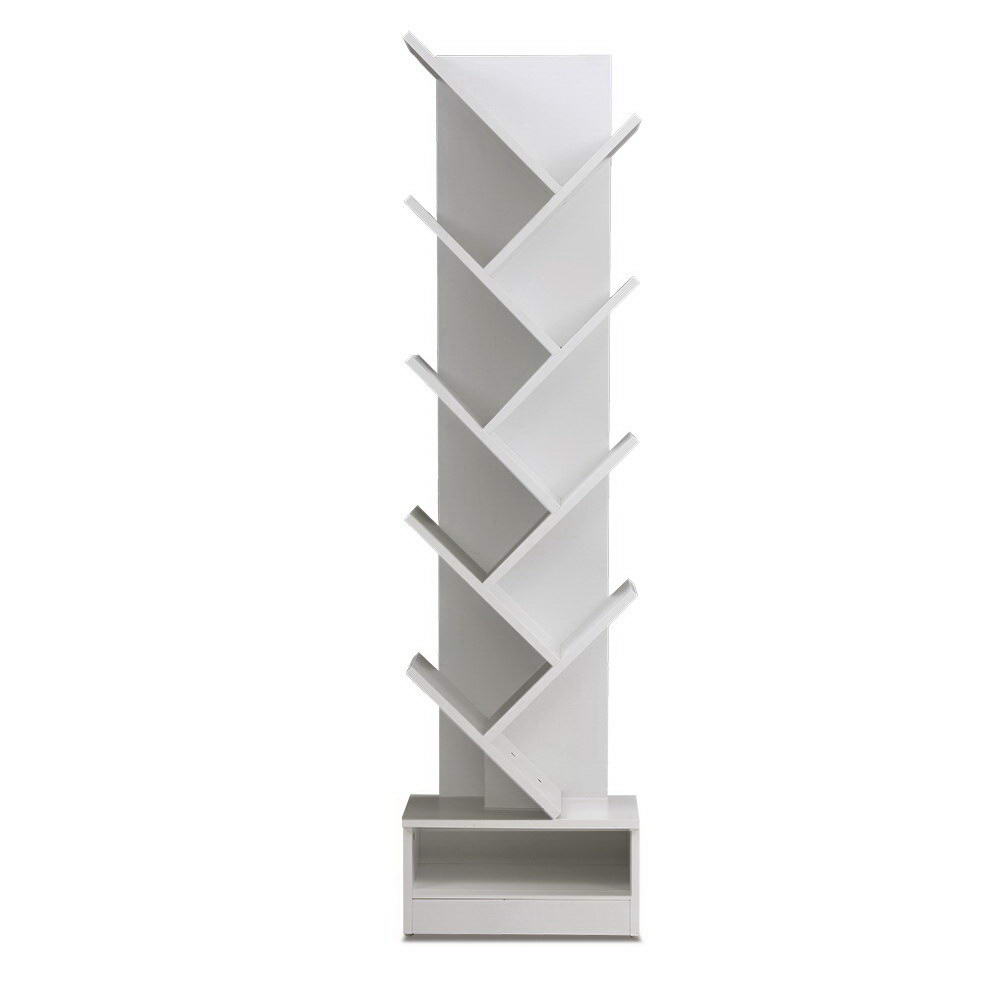 Artiss Tree Bookshelf 9 Tiers - ECHO White-0