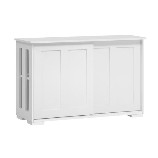 Artiss Buffet Sideboard Sliding Doors - SERA White-0