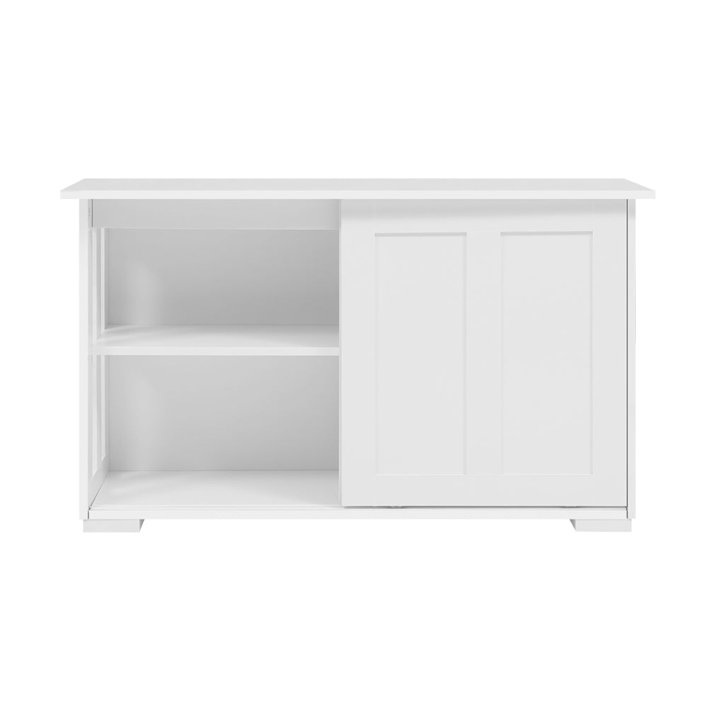 Artiss Buffet Sideboard Sliding Doors - SERA White-2