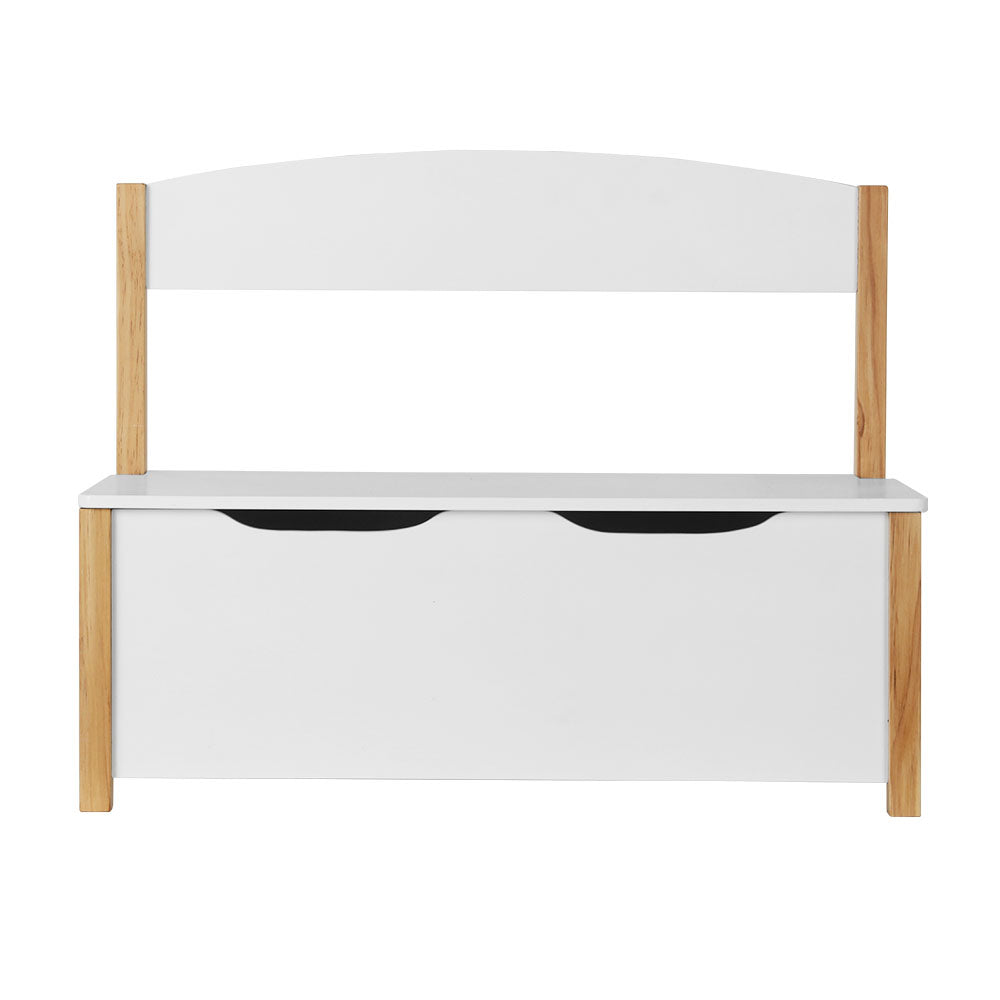 Keezi Kids Toy Box Chest Storage Blanket Children Organiser Seating Bench-2