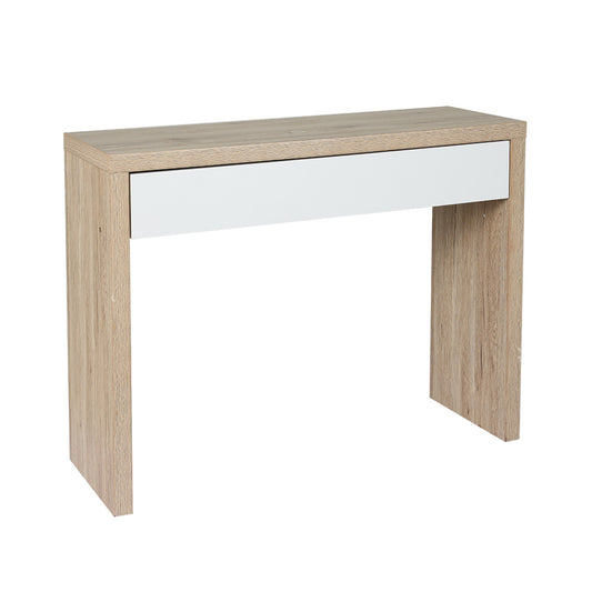 Artiss Console Table Storage Drawer Jory White Pine-0