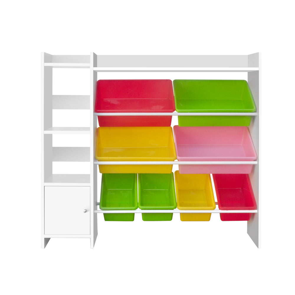 Keezi Kids Toy Box 8 Bins Bookshelf Storage Rack Organiser Toy Display-2