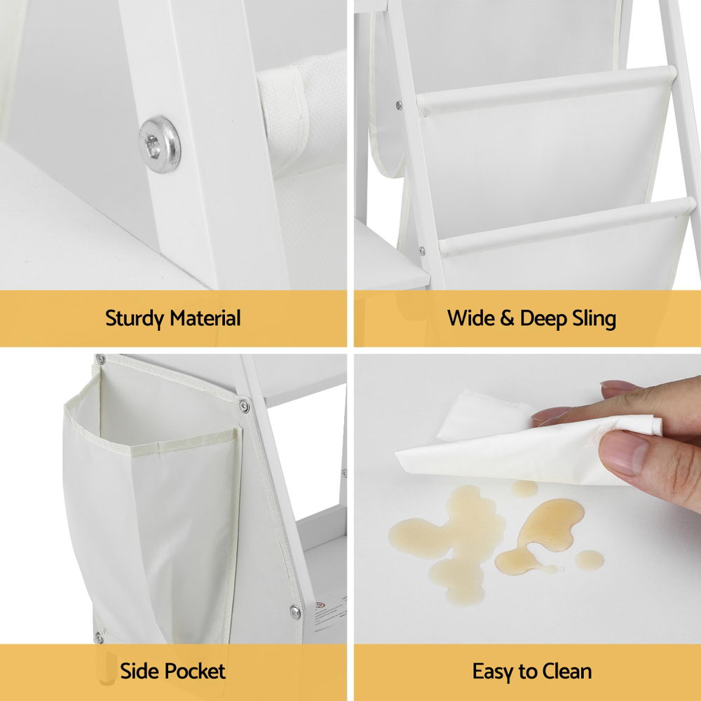 Keezi 3-Tier Kids Bookshelf Bookcase Children Toy Storage Organizer Rack Display Shelf-5