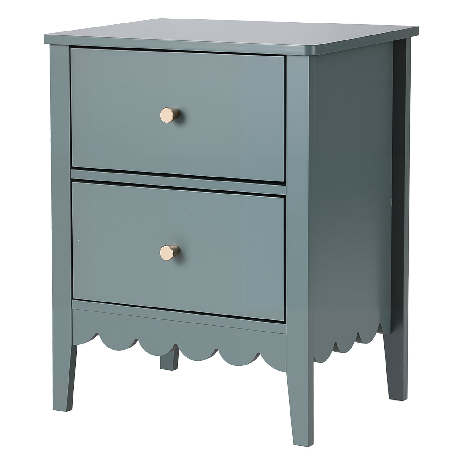 Artiss Bedside Table 2 Drawers Bedroom Storage Nightstand Green-6