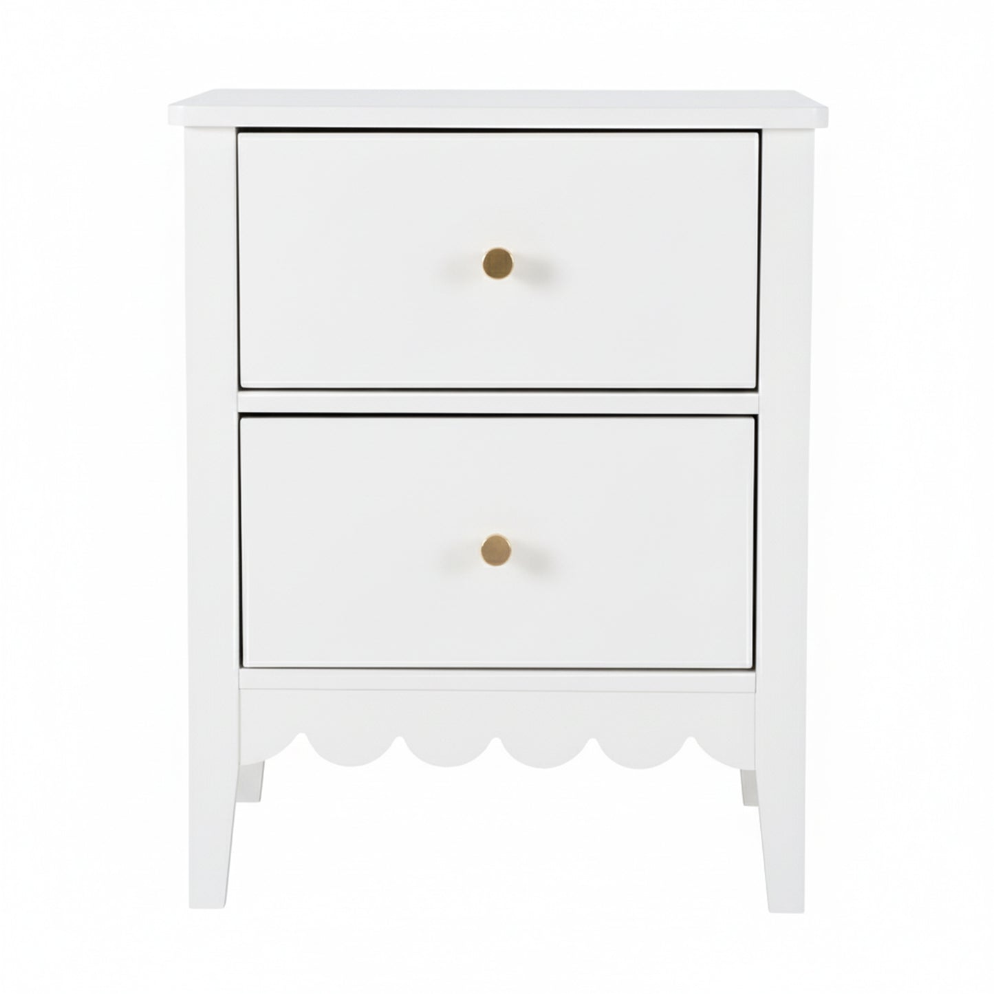 Artiss Bedside Table 2 Drawers Bedroom Storage Nightstand White-1