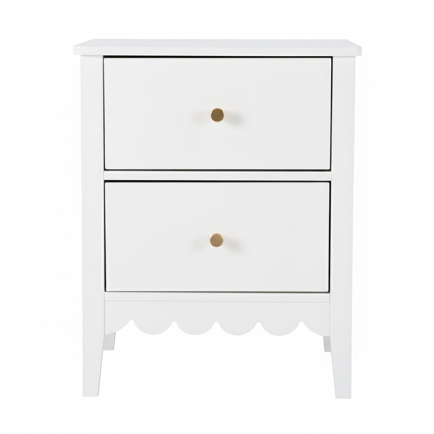 Artiss Bedside Table 2 Drawers Bedroom Storage Nightstand White-1