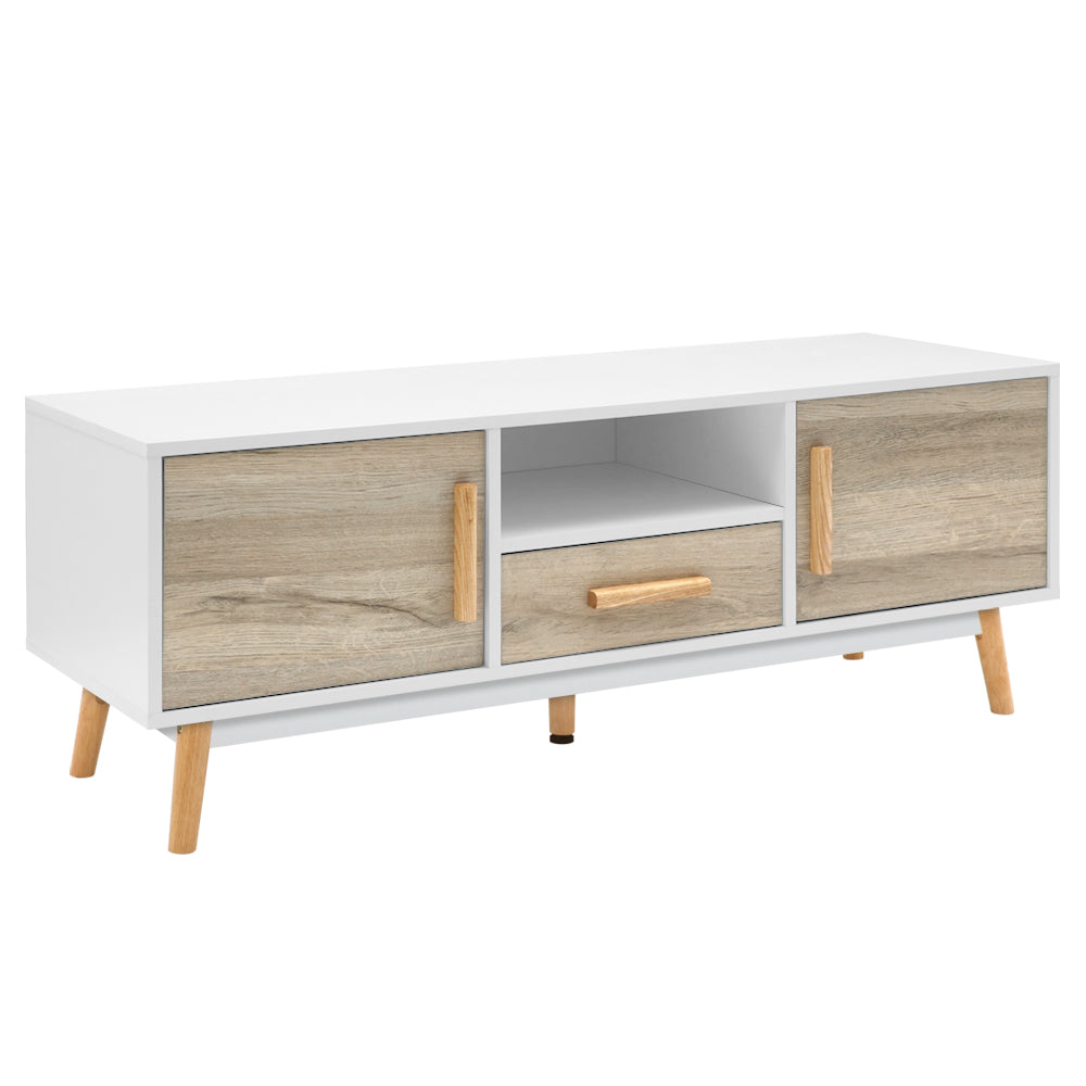 Artiss TV Cabinet Entertainment Unit 120cm Wood White Gino-0