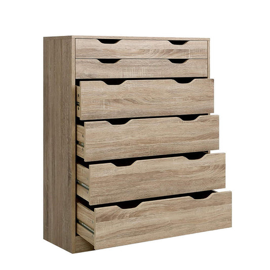 Artiss 6 Chest of Drawers - MYLA Oak-0