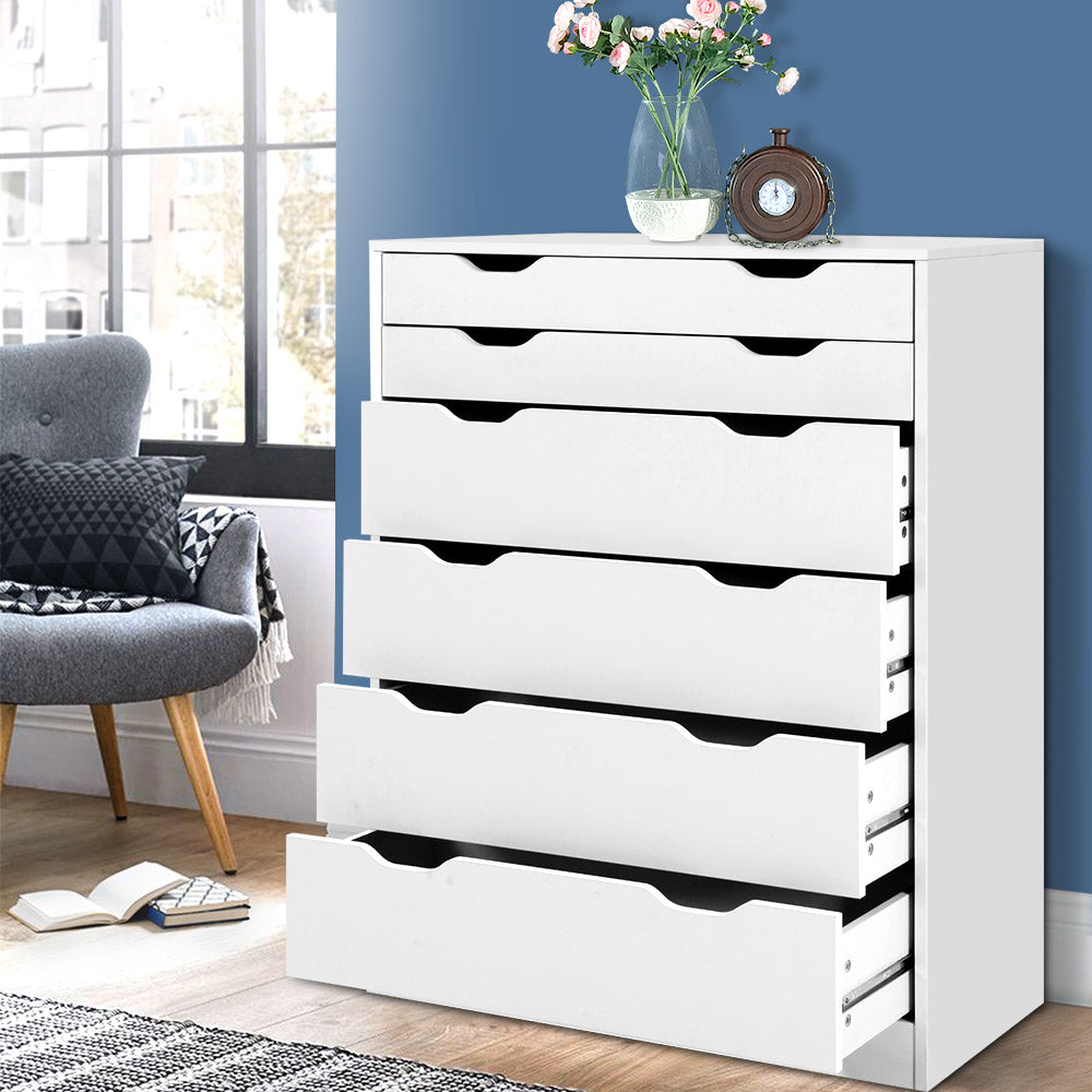 Artiss 6 Chest of Drawers - MYLA White-6