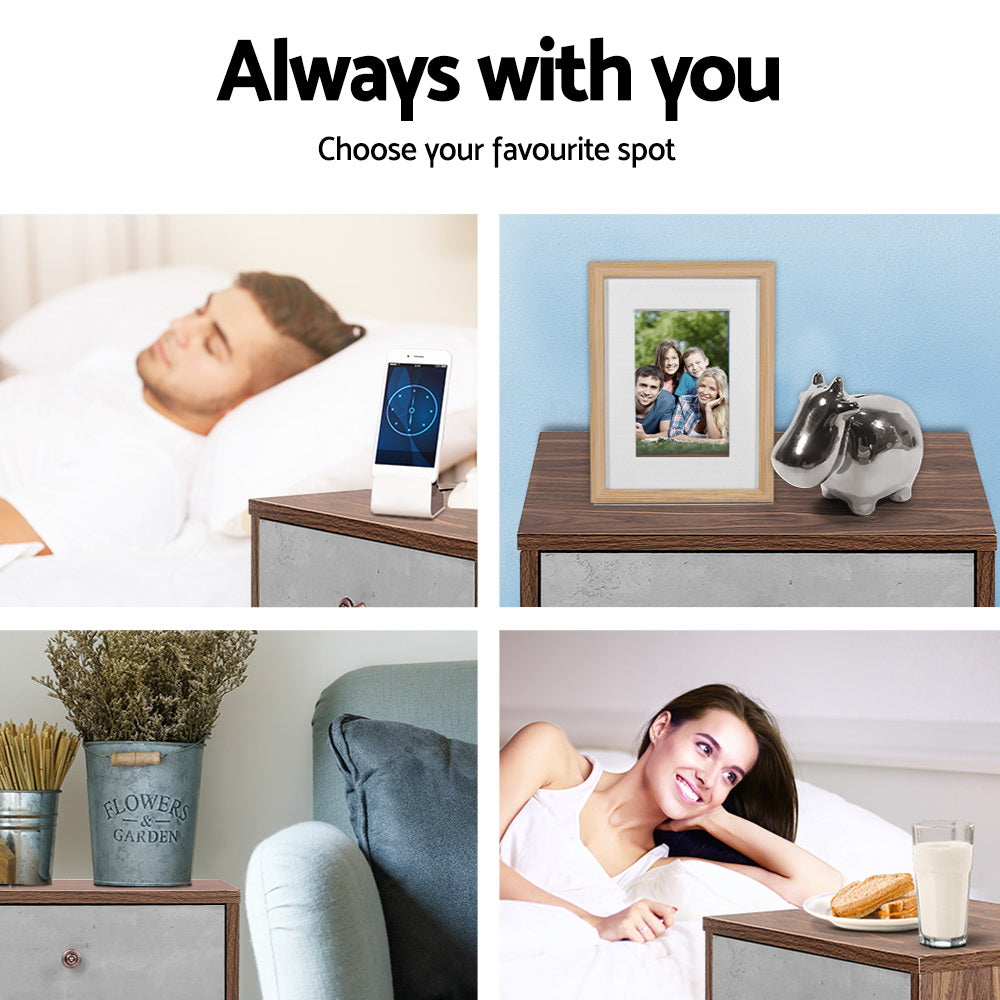 Artiss Bedside Table 1 Drawers with Shelf - LARS-5