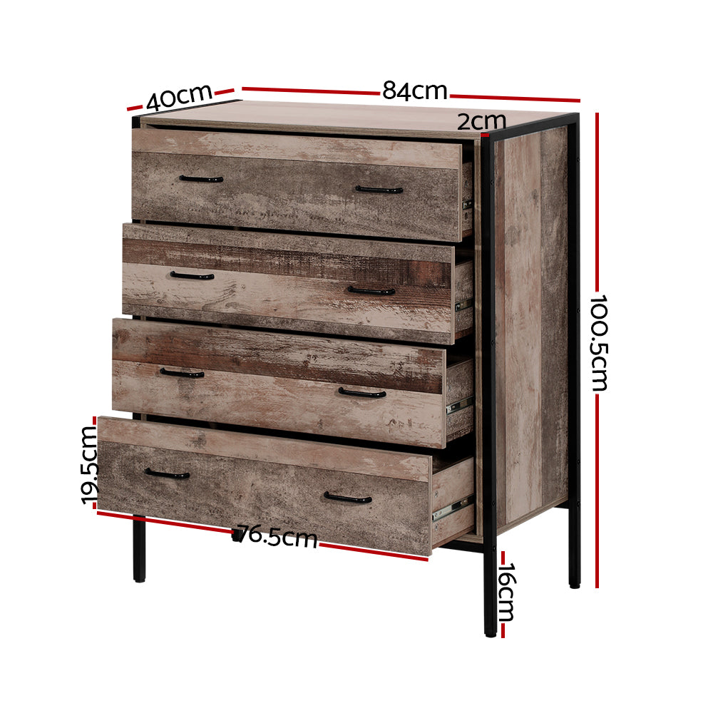 Artiss 4 Chest of Drawers - BARNLY-1