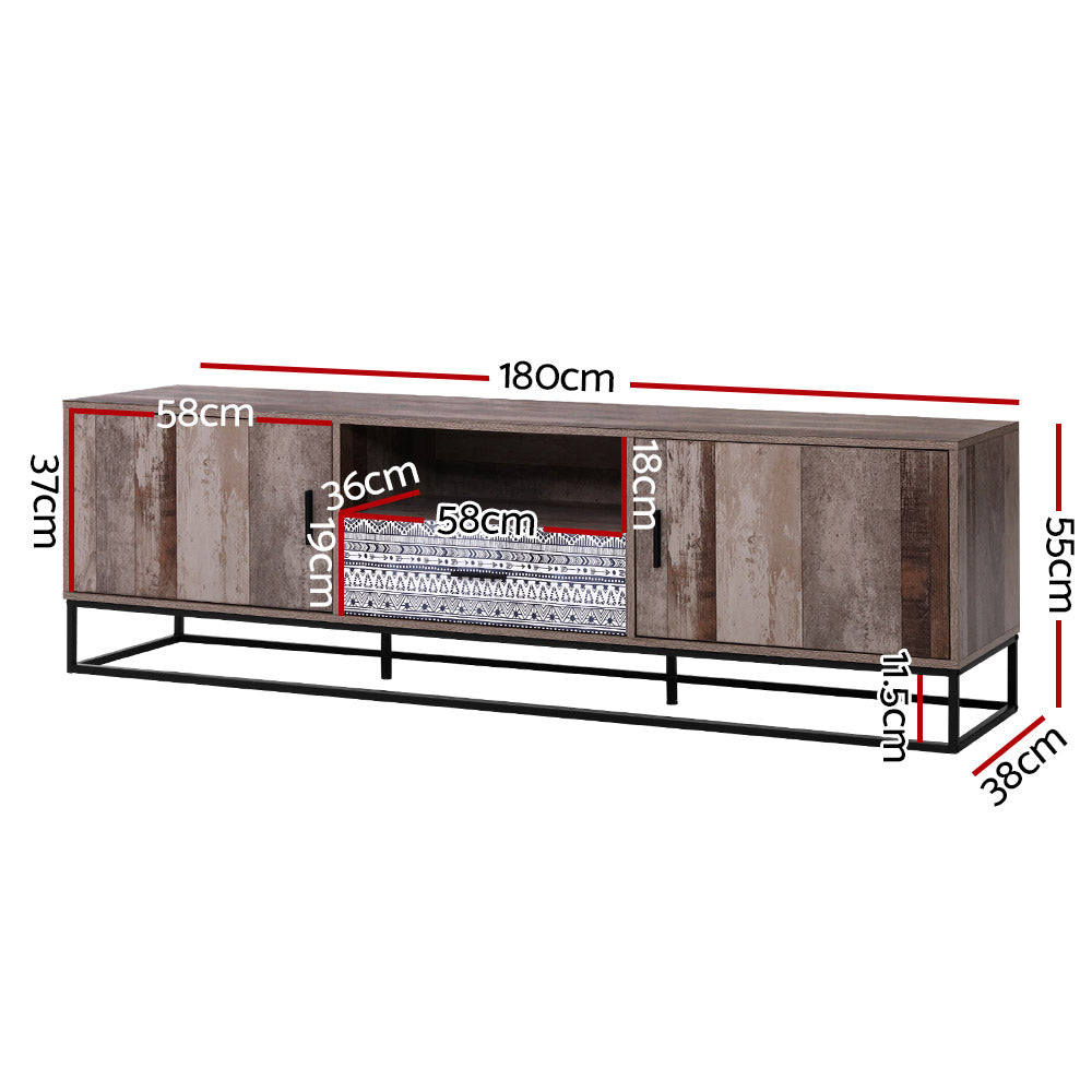 Artiss TV Cabinet Entertainment Unit 180cm Industrial-1