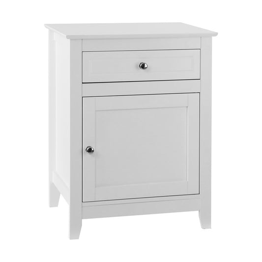 Artiss Bedside Tables Side Table Drawers Nightstand White-0