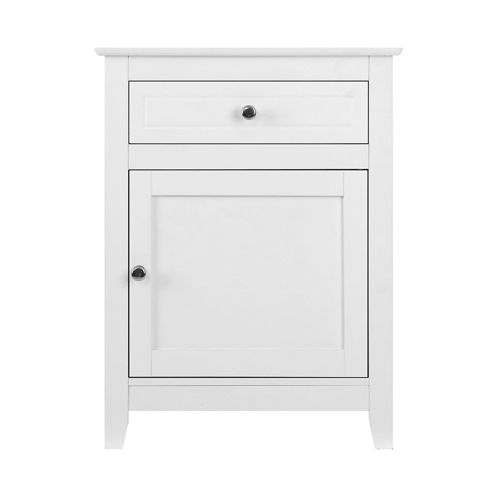 Artiss Bedside Tables Side Table Drawers Nightstand White-2