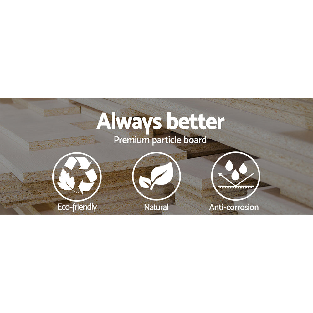 Artiss TV Cabinet Entertainment Unit 180cm Oak White Gary-4