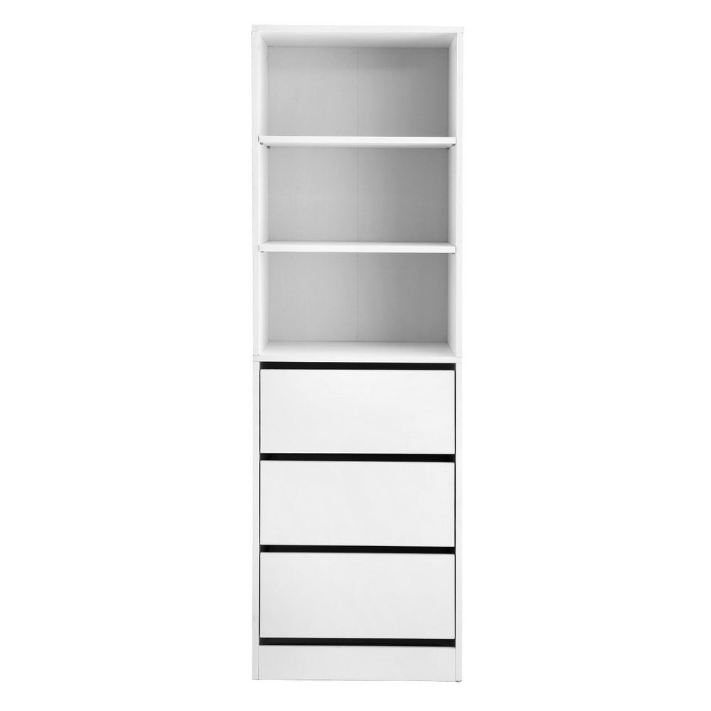 Artiss 3 Chest of Drawers Tallboy Cabinet White-2