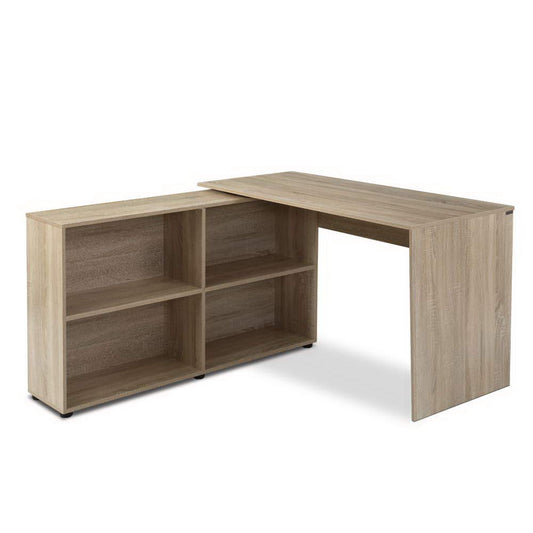 Artiss Computer Desk Bookshelf Oak 130CM-0