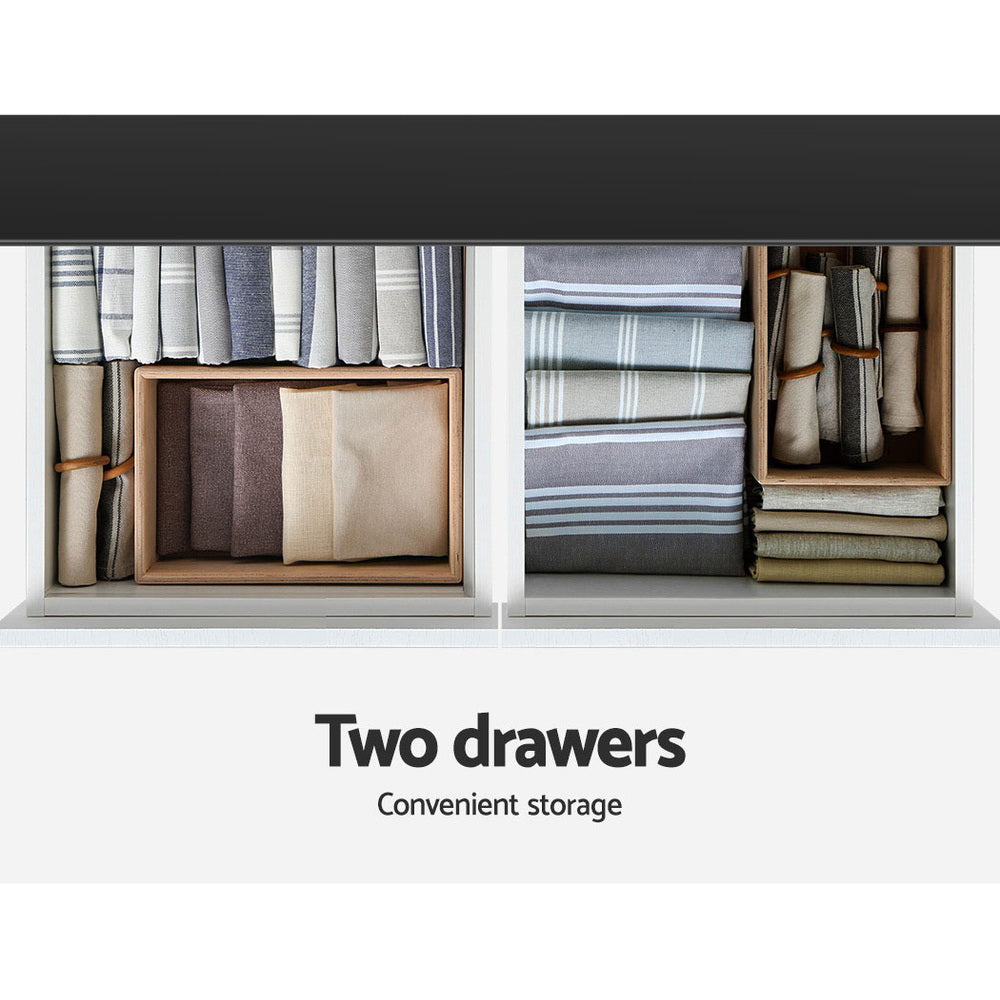 Artiss Shoe Rack Cabinet 30 Pairs White Eve-6