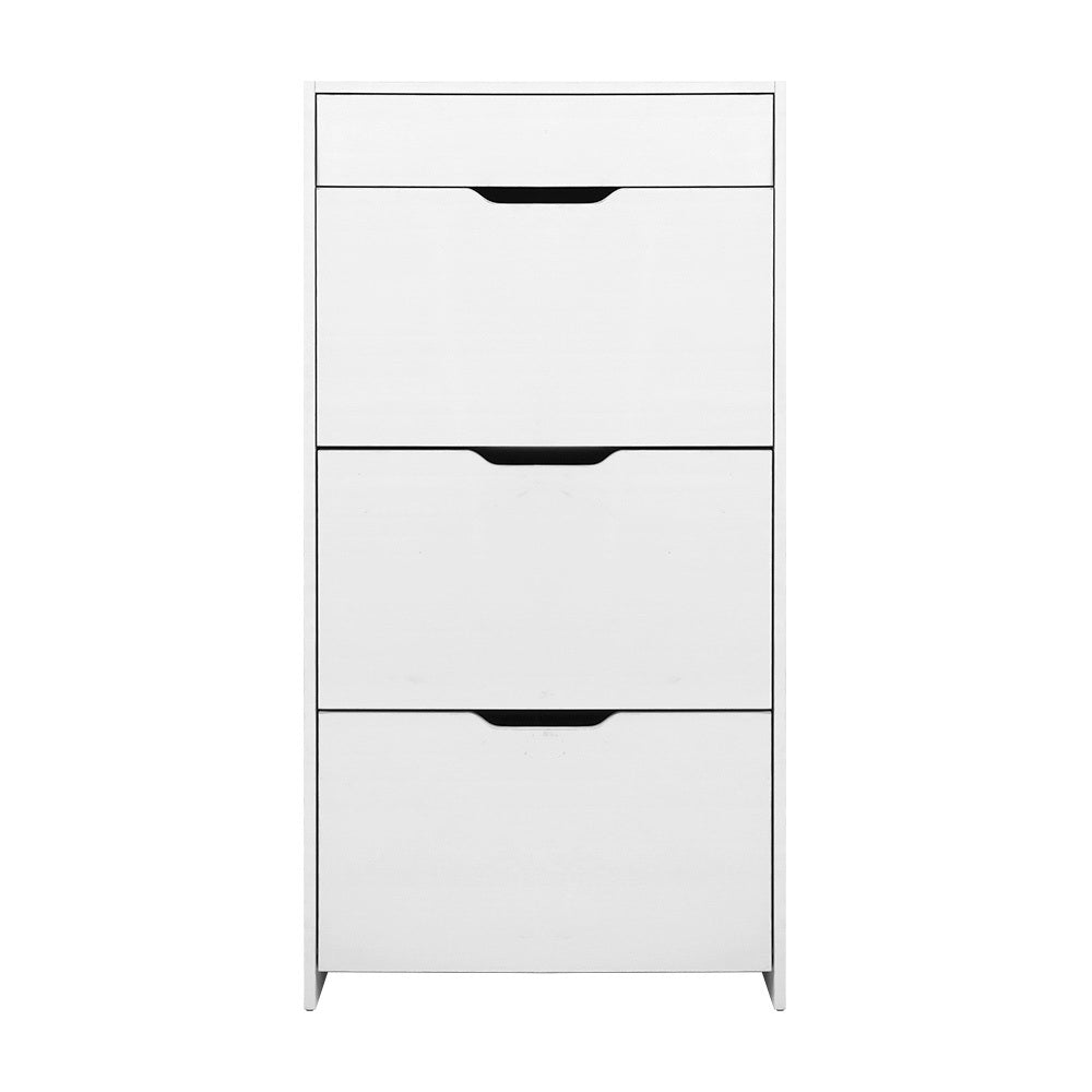 Artiss Shoe Rack Cabinet 24 Pairs White Luna-2