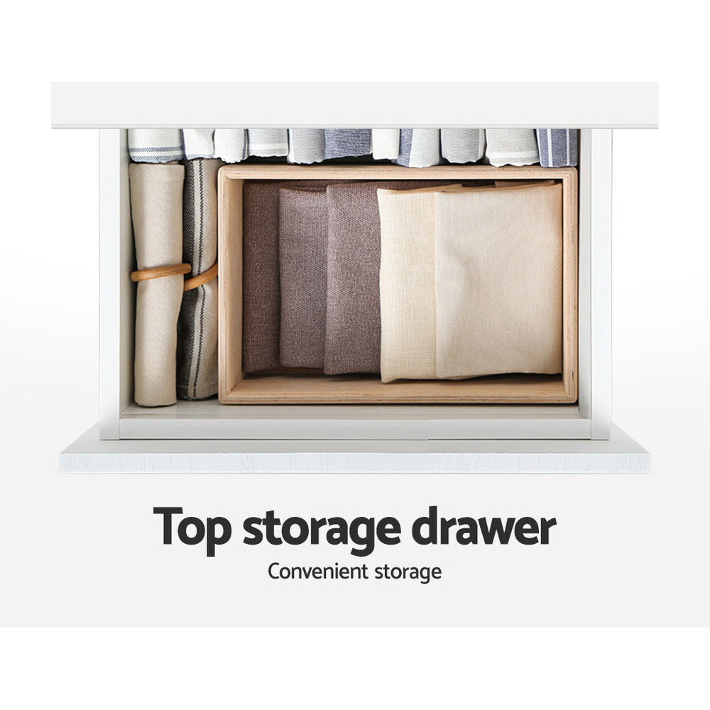 Artiss Shoe Rack Cabinet 24 Pairs White Luna-6