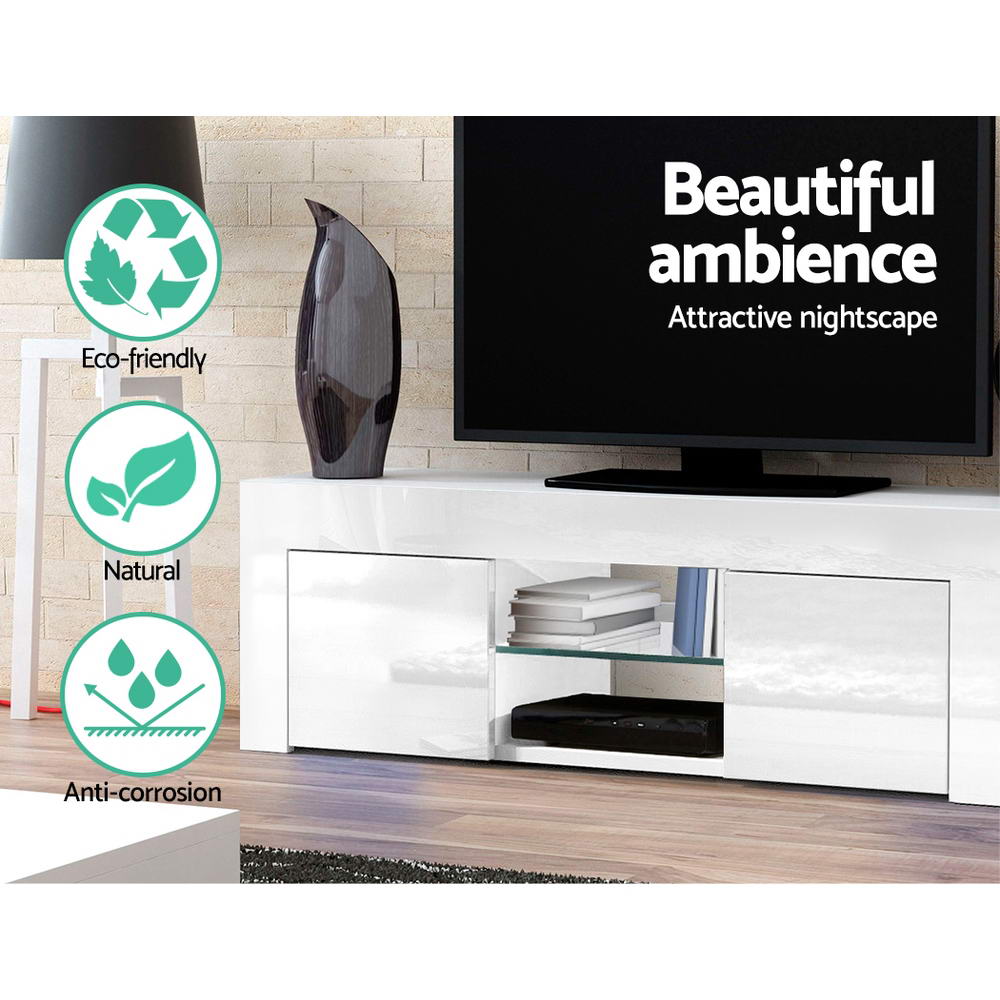Artiss Entertainment Unit TV Cabinet 130cm White Ivan-3