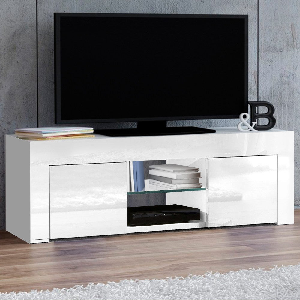 Artiss Entertainment Unit TV Cabinet 130cm White Ivan-6