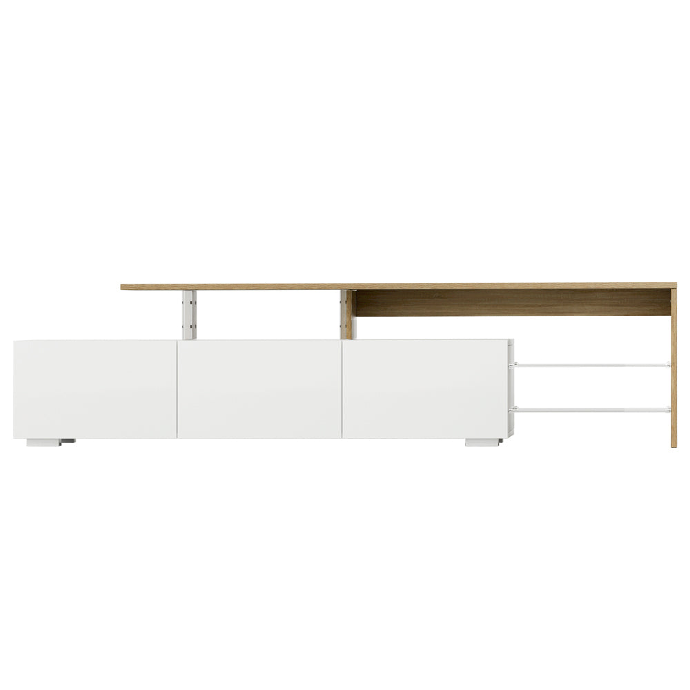 Artiss TV Cabinet Entertainment Unit 180cm Wood White James-2