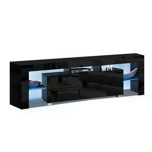 Artiss Entertainment Unit TV Cabinet LED 160cm Black Elo-0