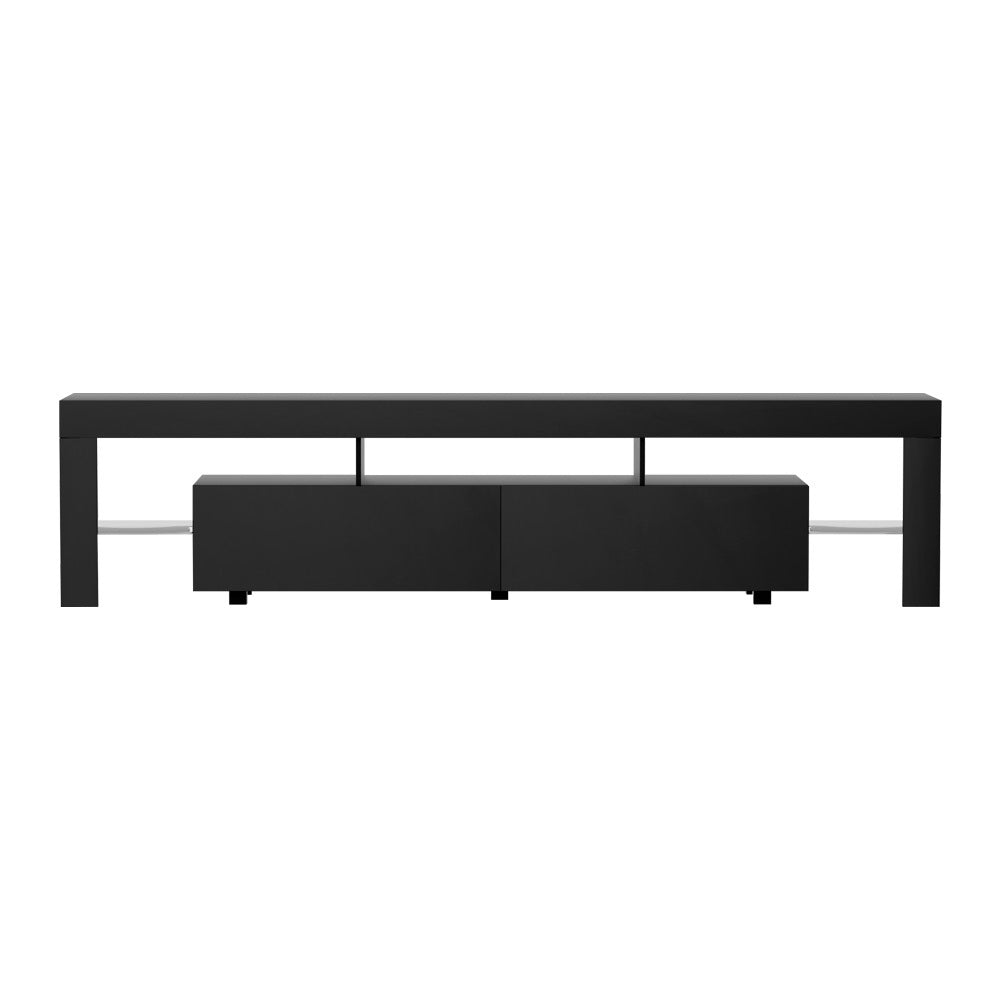 Artiss TV Cabinet Entertainment Unit Stand RGB LED Gloss Furniture 200cm Black-4