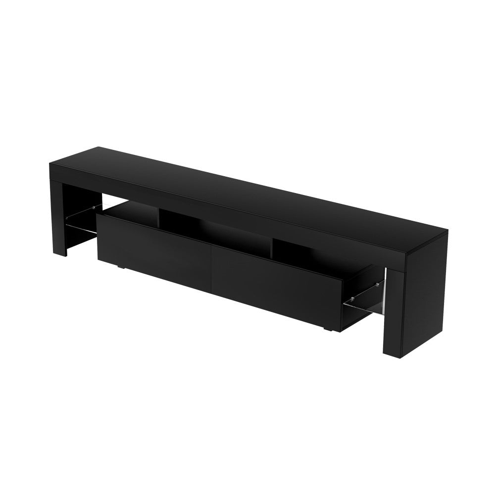 Artiss TV Cabinet Entertainment Unit Stand RGB LED Gloss Furniture 200cm Black-5