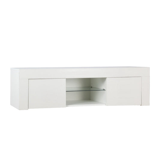 Artiss Entertainment Unit TV Cabinet LED 130cm White Angus-0