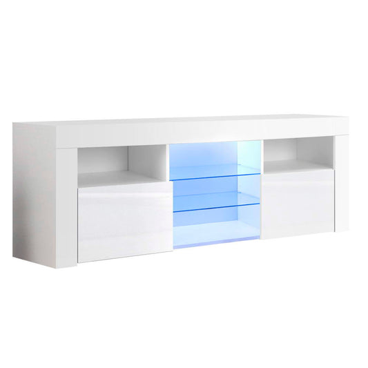 Artiss Entertainment Unit TV Cabinet LED 145cm White Angus-0