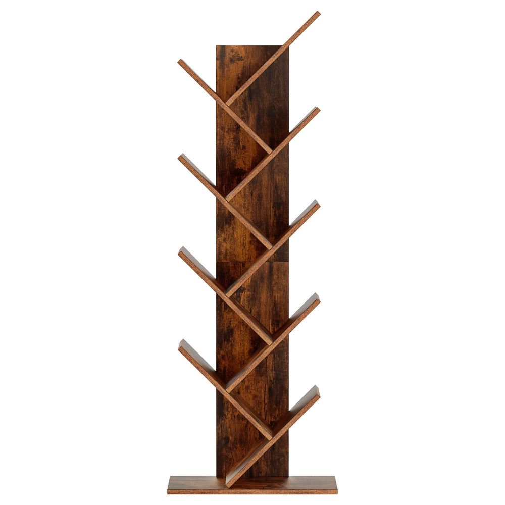 Artiss Tree Bookshelf 9 Tiers Walnut-3