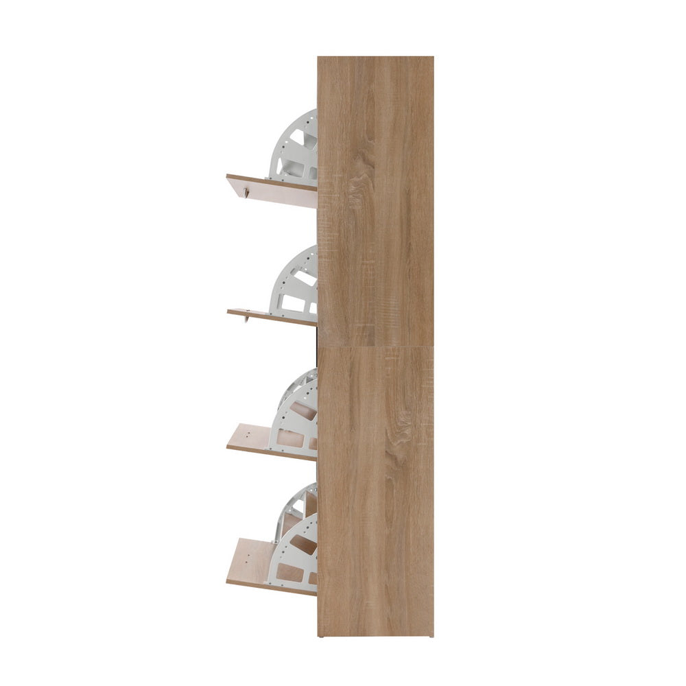 Artiss Shoe Rack Cabinet 60 Pairs 4 Doors - Wood-3