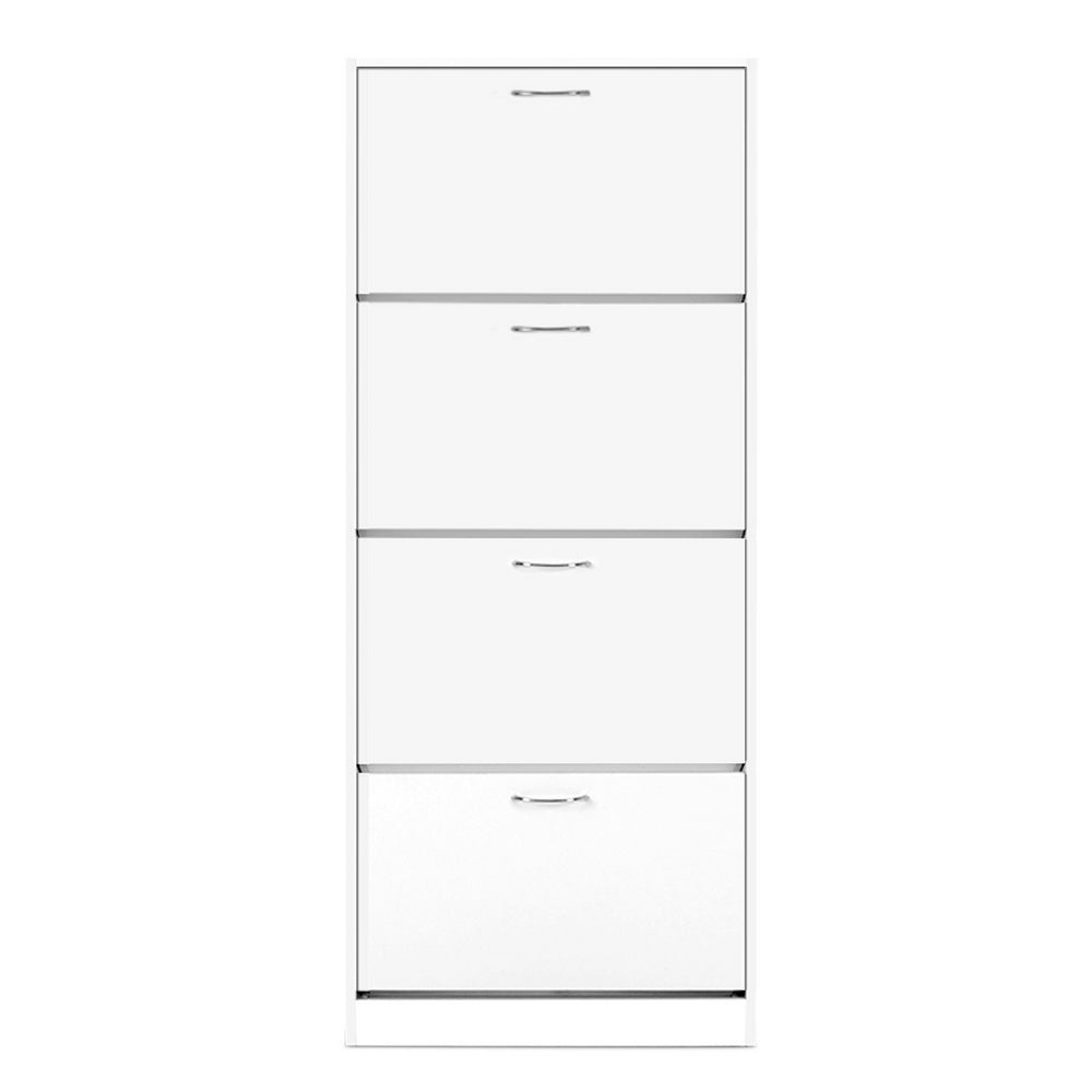 Artiss Shoe Rack Cabinet 60 Pairs 4 Doors - White-2