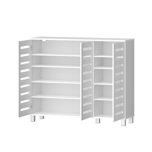 Artiss Shoe Rack Cabinet 30 Pairs Adjustable Shelf White-0