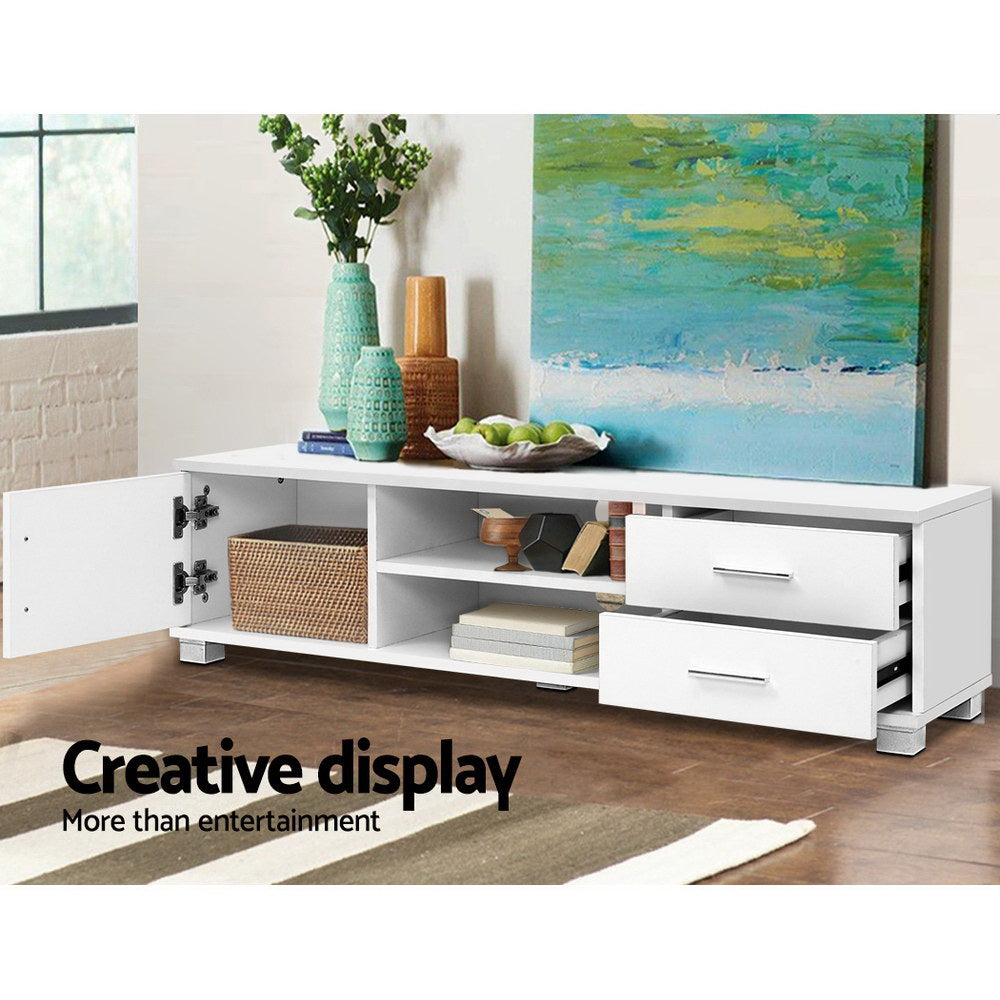 Artiss Entertainment Unit TV Cabinet 120cm White Dylan-3