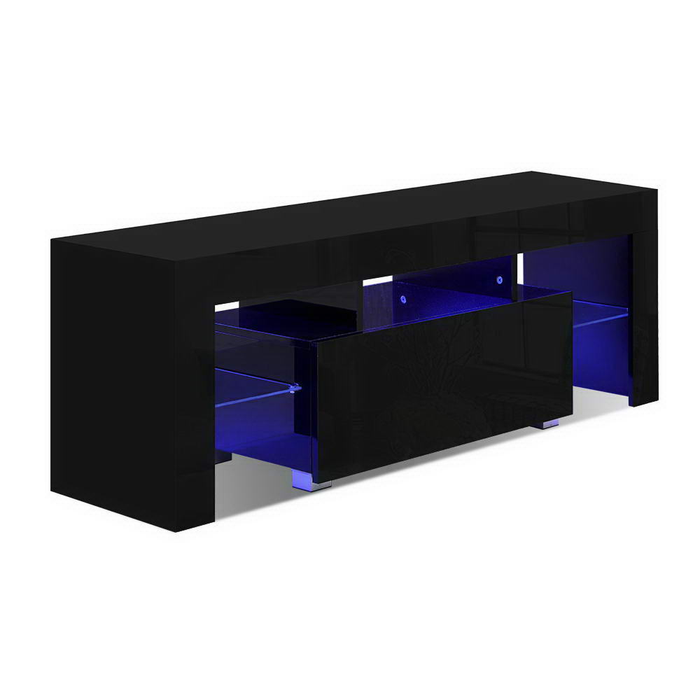 Artiss Entertainment Unit TV Cabinet LED 130cm Black Elo-0