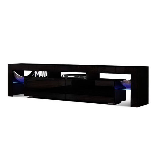 Artiss Entertainment Unit TV Cabinet LED 189cm Black Elo-0