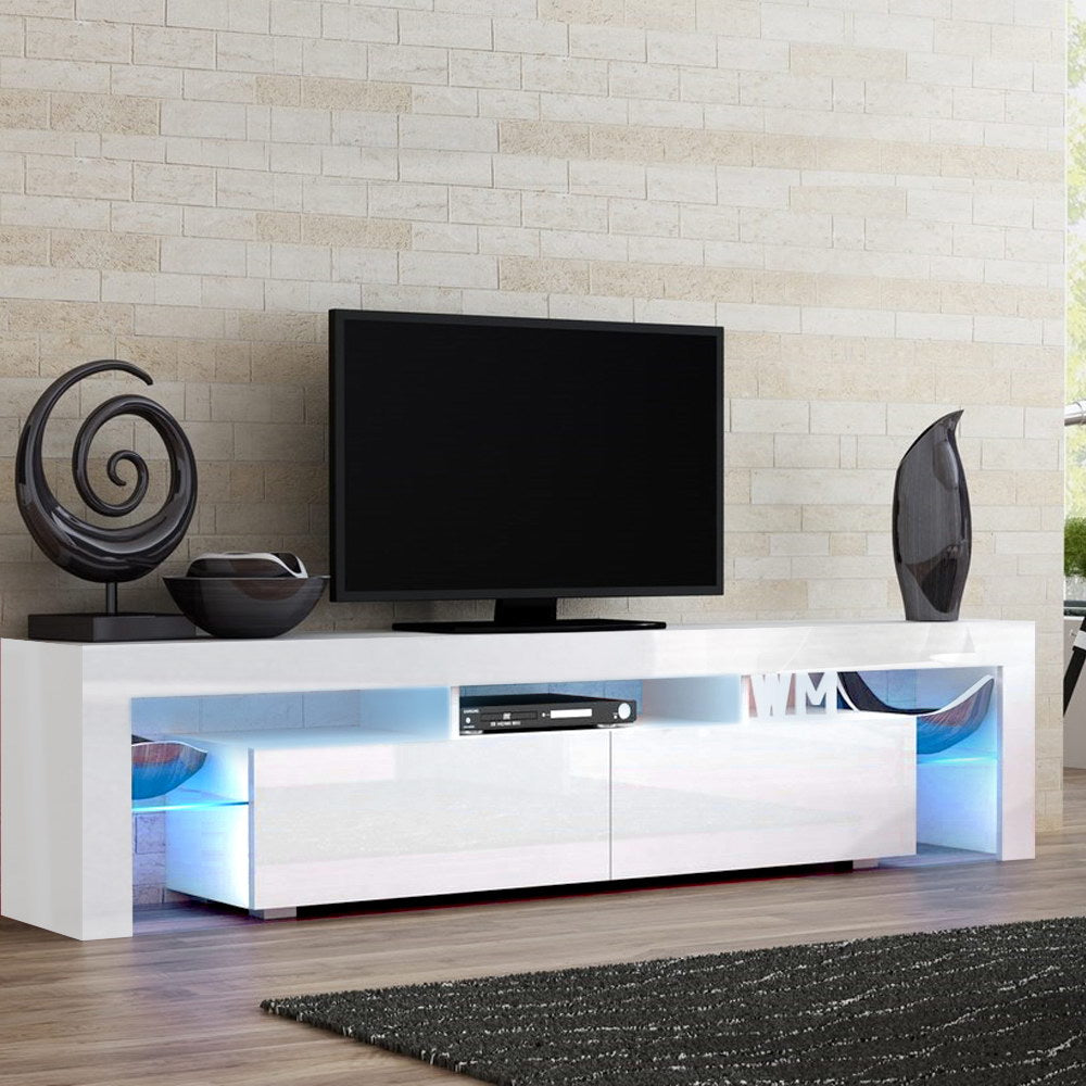 Artiss Entertainment Unit TV Cabinet LED 189cm White Elo-6