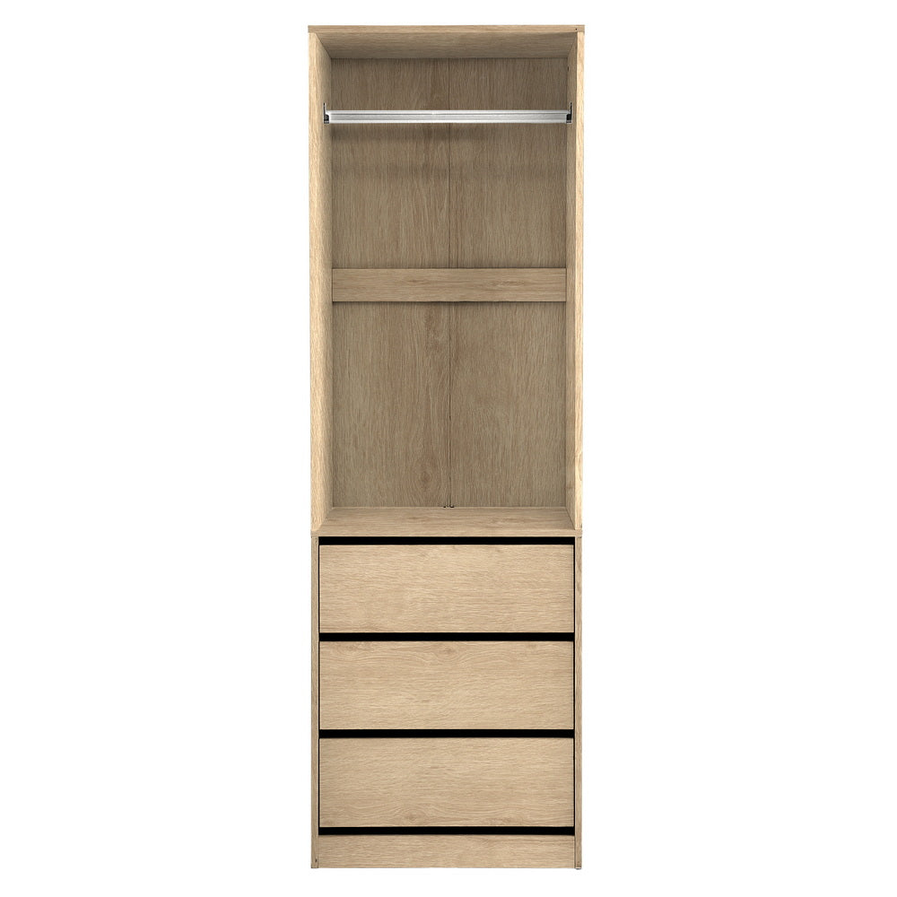 Artiss Wardrobe Clothes Closet Storage Organizer Pine-3