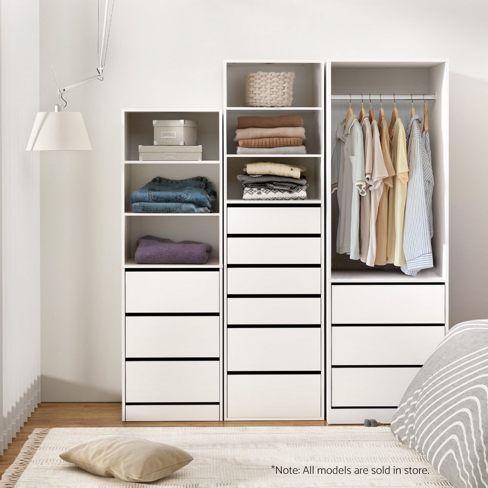 Artiss Wardrobe Clothes Closet Storage Organizer White-6