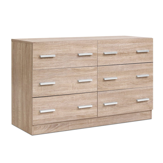 Artiss 6 Chest of Drawers - VEDA Pine-0