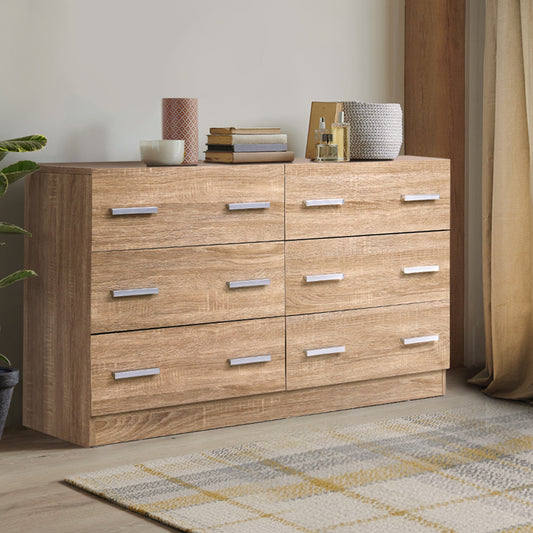 Artiss 6 Chest of Drawers - VEDA Pine-0