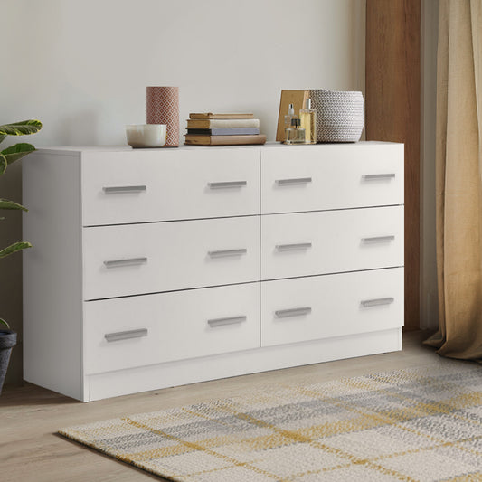 Artiss 6 Chest of Drawers - VEDA White-0
