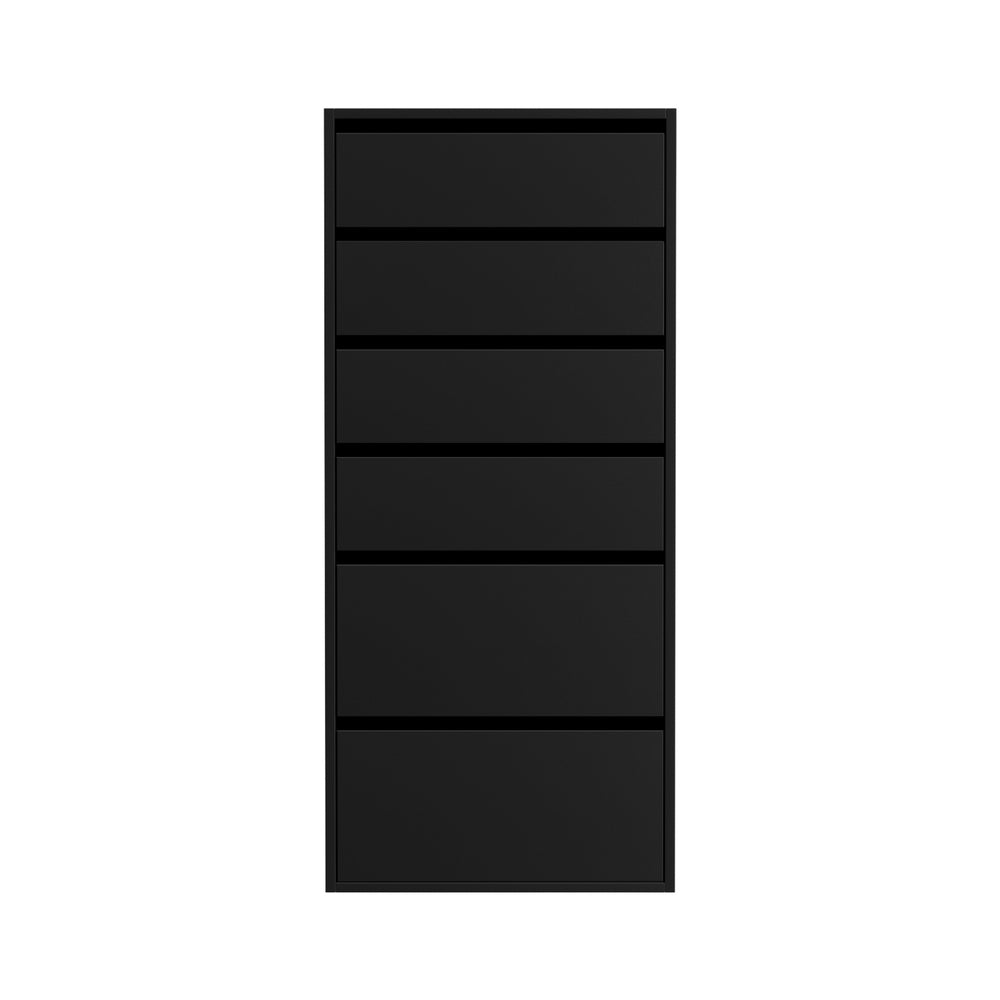 Artiss 6 Chest of Drawers Dresser Tallboy Black-3